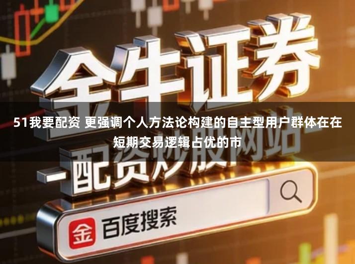 51我要配资 更强调个人方法论构建的自主型用户群体在在短期交易逻辑占优的市